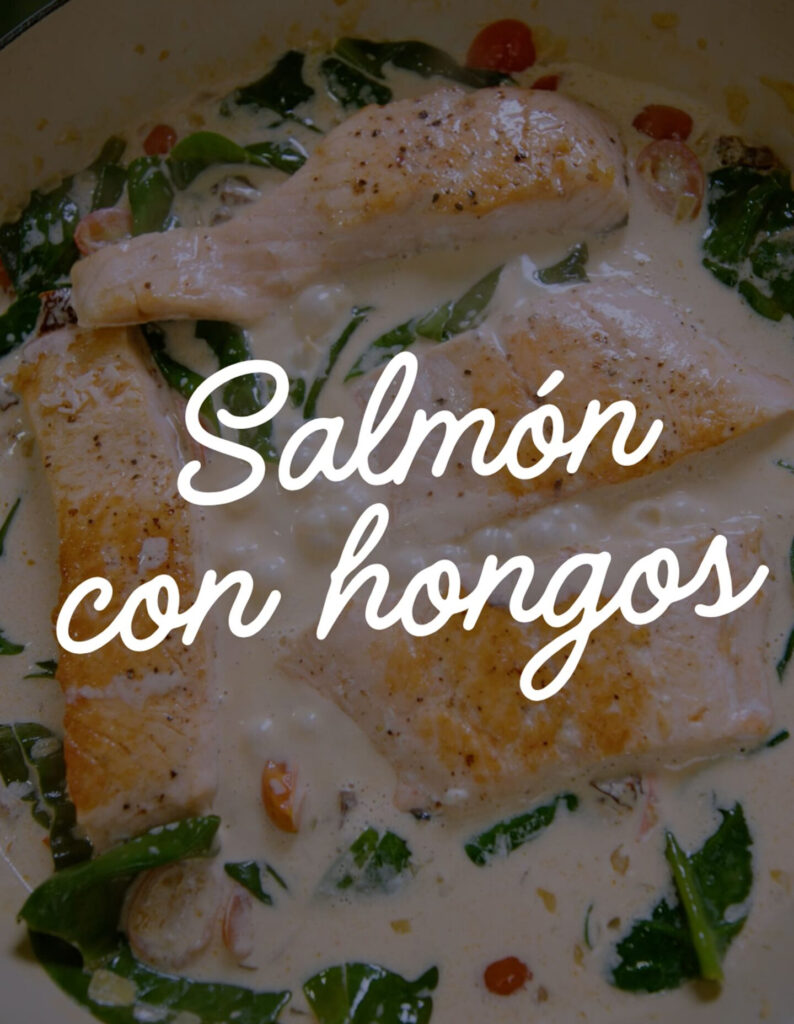 Receta – Salmón y Hongos Rebanado